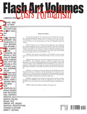 Flash Art Volumes 002 CRISIS FORMALISM